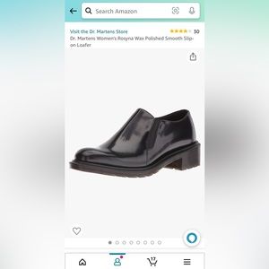 Dr. Martens Women's Rosyna Wax Polished Smooth Slip-on Loafer/ US6